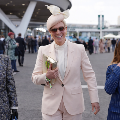Grand National Festival Zara Tindall Suit front view