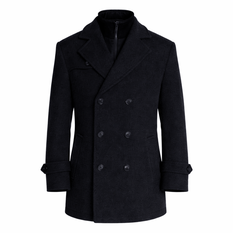 Rooster Phil Dunster Black Coat model style