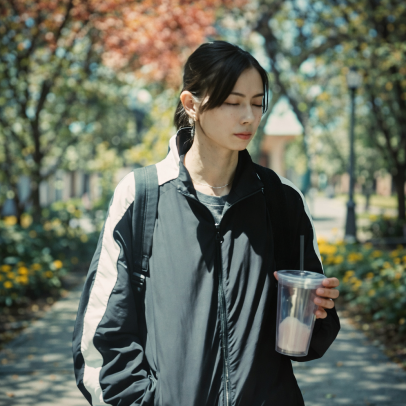 Rooster Lauren Tsai Black Jacket model style