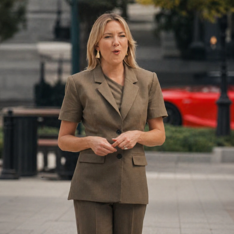 Running Point S02 Kate Hudson Brown Blazer outfit look