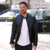 London Singer Peter Andre Black Jacket front view