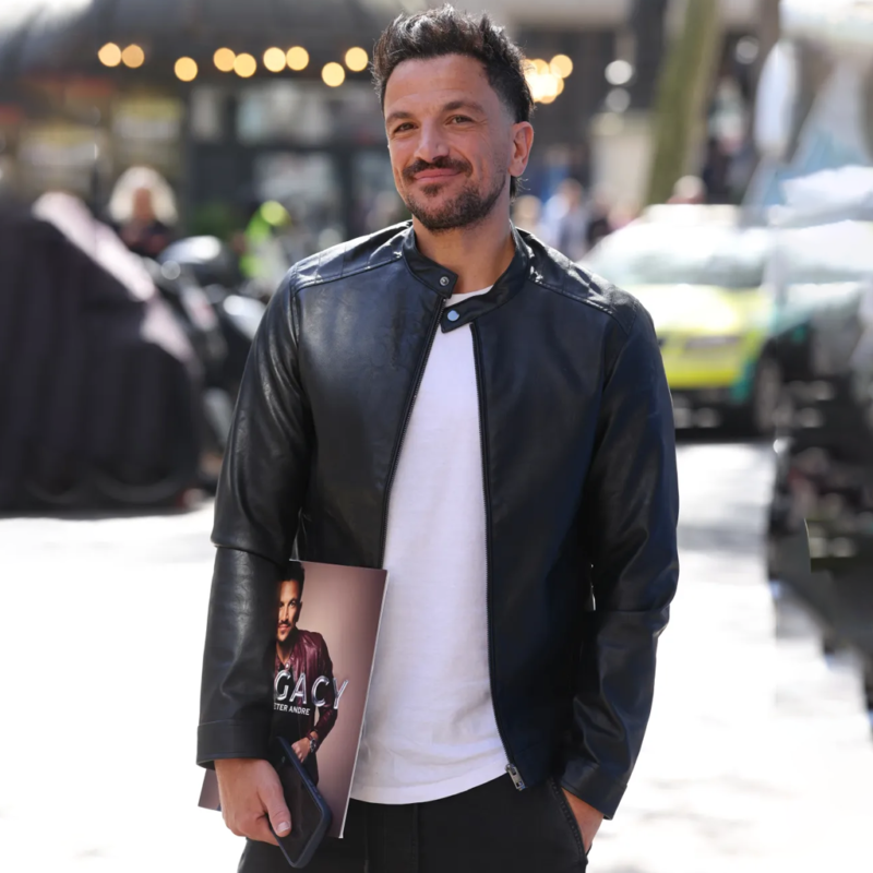 London Singer Peter Andre Black Jacket outfit look