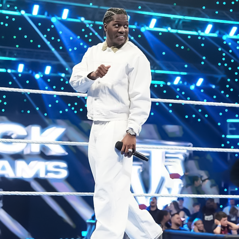 SmackDown 2026 Lil Yachty White Jacket outfit look
