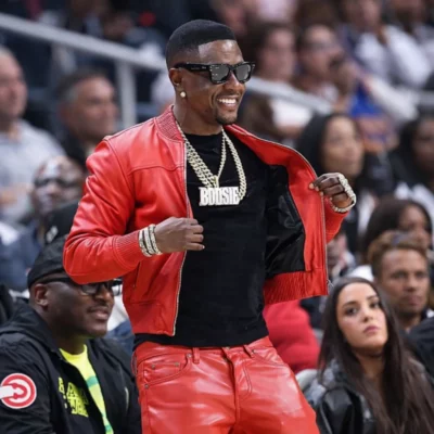 State Farm Arena Boosie Badazz Red Jacket front view