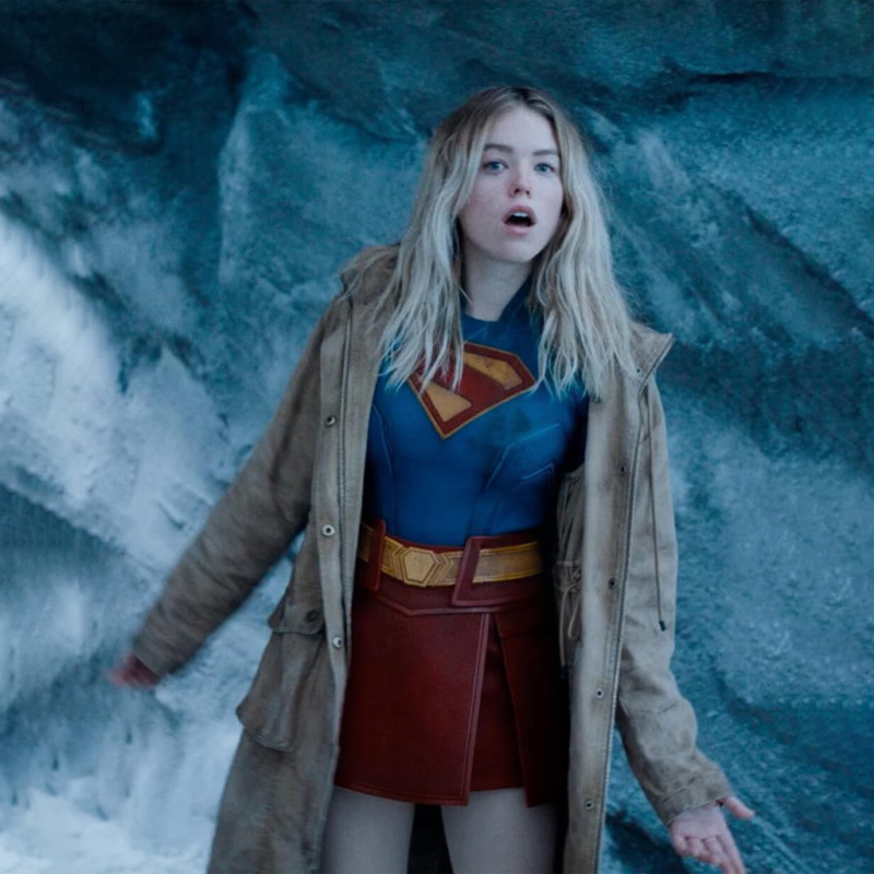 Supergirl 2026 Milly Alcock Jacket outfit look