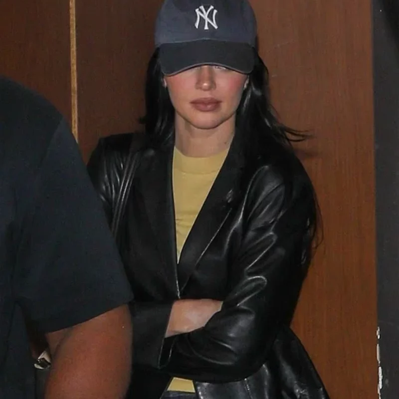 Sushi Restaurant 2026 Kendall Jenner Leather Jacket outfit look