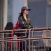 Sushi Restaurant 2026 Kendall Jenner Leather Jacket front view
