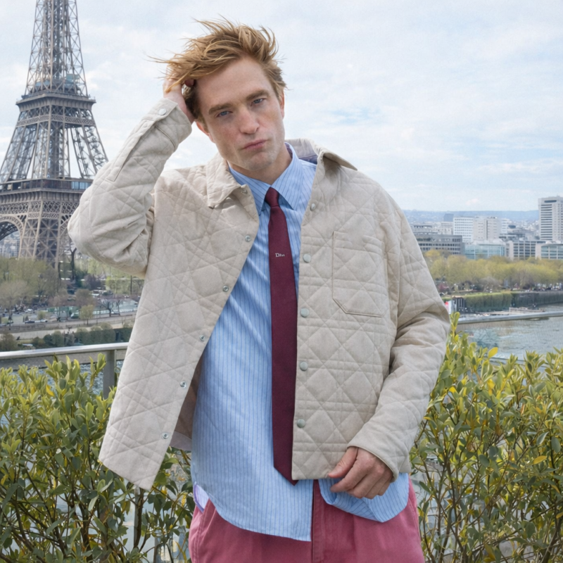 The Drama Robert Pattinson Quilted Jacket fashion wear