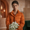 The Drama Zendaya Orange Jacket front view