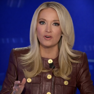The Five S16 Host Kayleigh McEnany Maroon Jacket front view