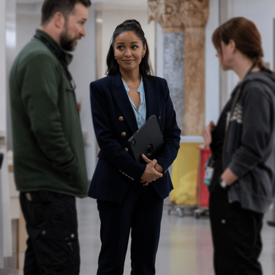 The Pitt S02 Meta Golding Blazer front view