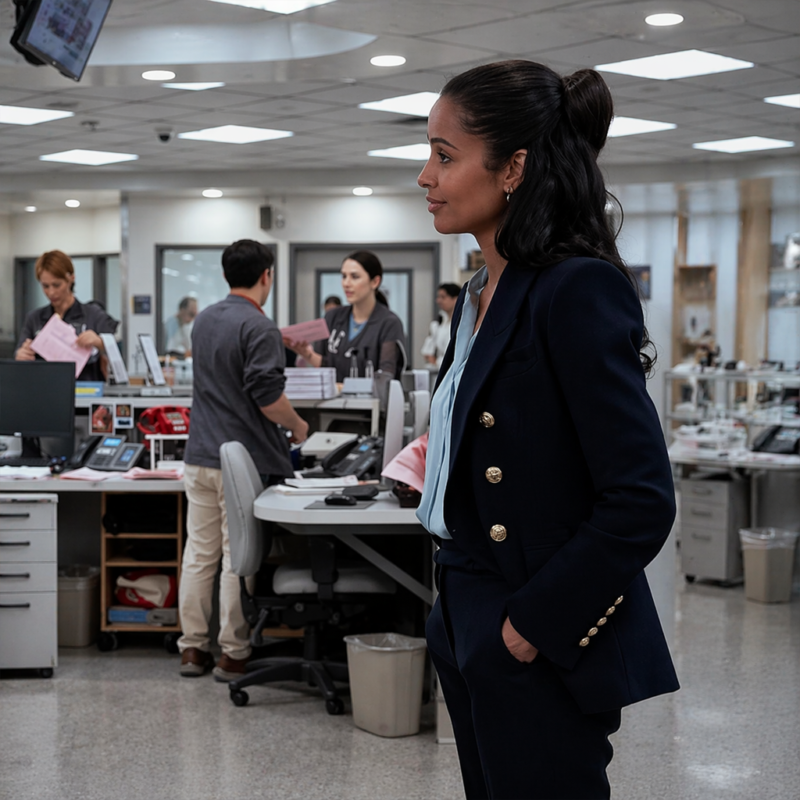 The Pitt S02 Meta Golding Blazer street style