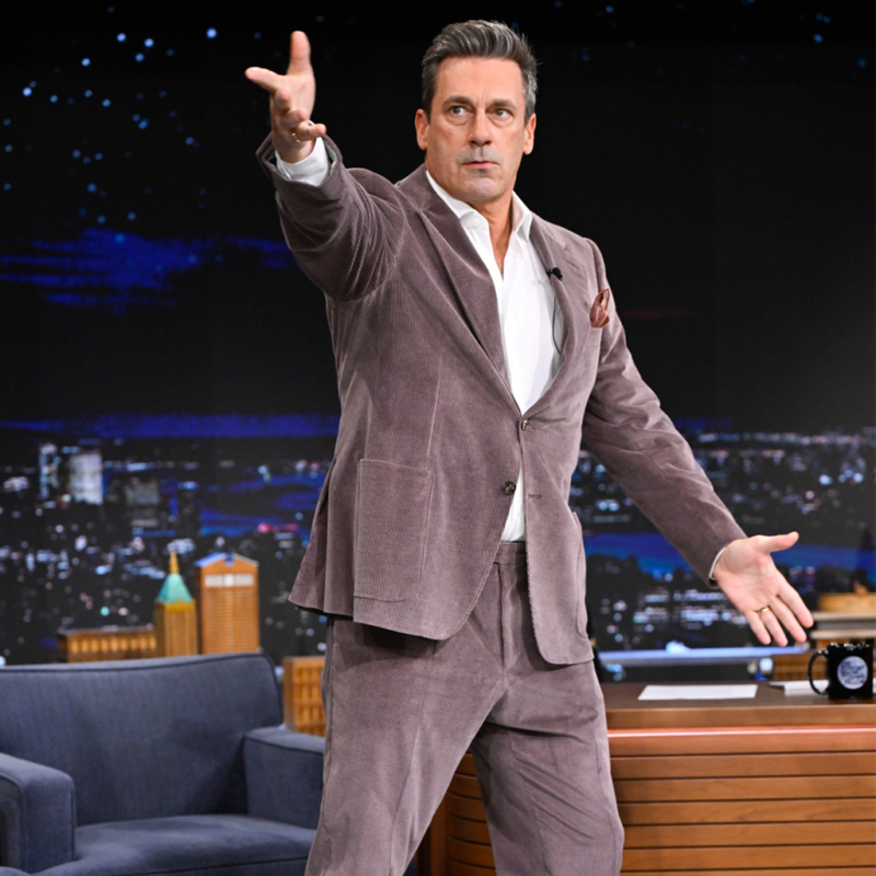 The Tonight Show Starring Jimmy Fallon S13 Jon Hamm Blazer outfit look