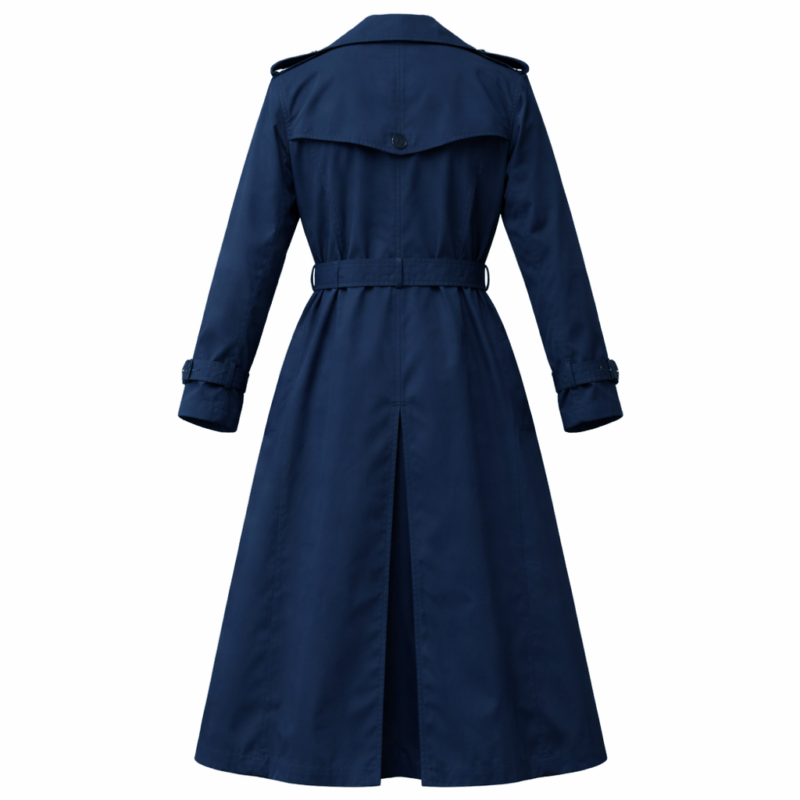 Tracker S03 Adriana Blue Trench Coat fashion wear