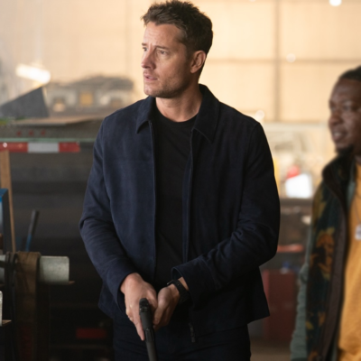 Tracker S03 Justin Hartley Blue Jacket front view