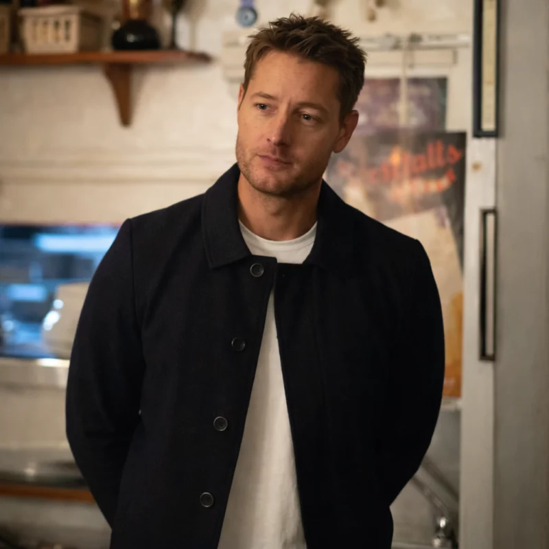 Tracker S03 Justin Hartley Black Coat model style