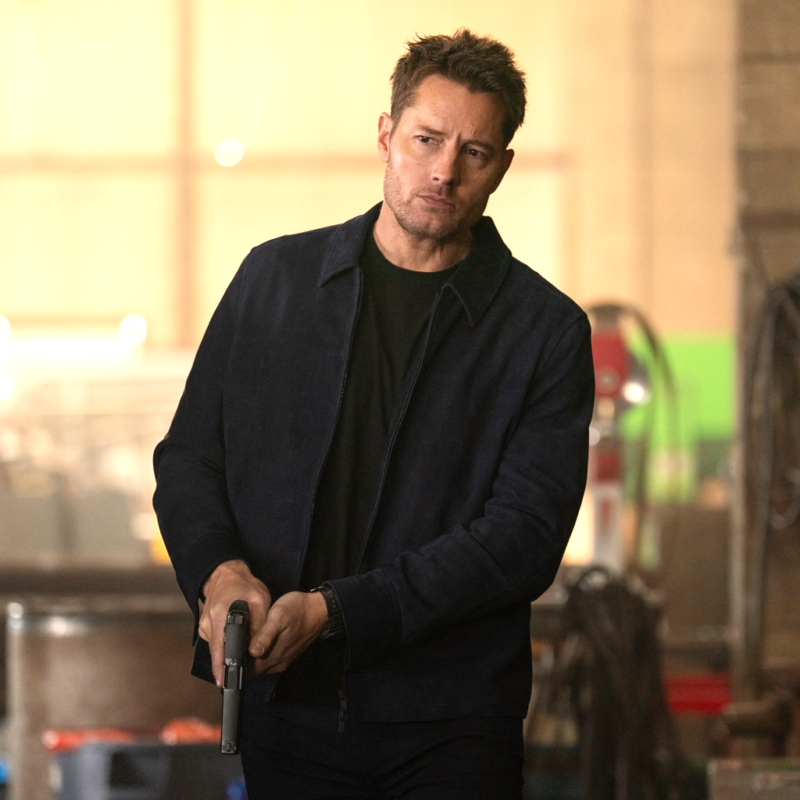Tracker S03 Justin Hartley Blue Jacket outfit look