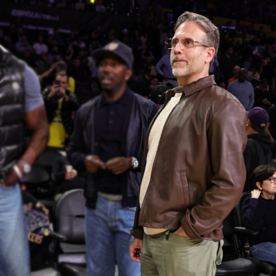 Houston Rockets VS Lakers Max kellerman Jacket front view
