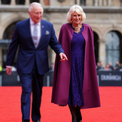 50th Anniversary Celebration Cape Queen Camilla Coat front view