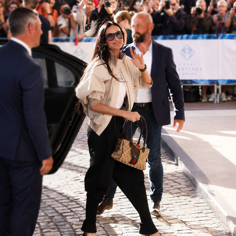 Cannes Film Festival 2026 Demi Moore Jacket outfit look