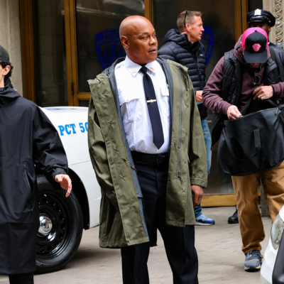 Dexter Resurrection S02 Bokeem Woodbine Green Coat front view