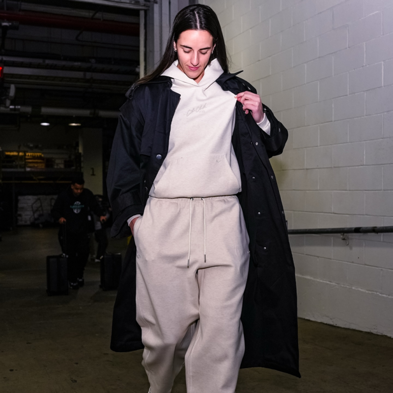 Fever VS Liberty Caitlin Clark Coat outfit look