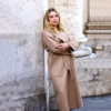 Florence Pugh Rome Brown Coat front view