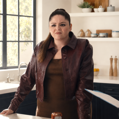 Hacks S05 Megan Stalter Burgundy Jacket front view
