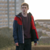 Half Man Mitchell Robertson Blue Jacket front view