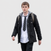 Half Man Young Niall Black Jacket street style