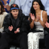 Knicks Playoff Courtside Date TimothÃ©e Chalamet Jacket outfit look