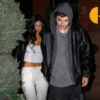Knicks Playoff Courtside Date TimothÃ©e Chalamet Jacket street style