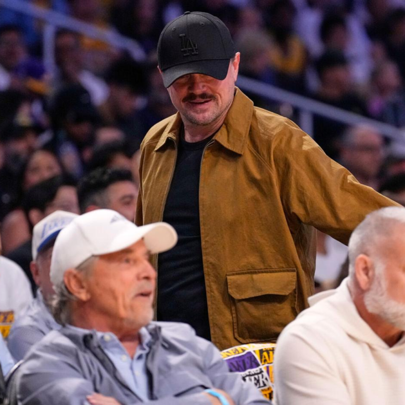 LA Lakers Playoff Game 2026 Leonardo Dicaprio Jacket outfit look