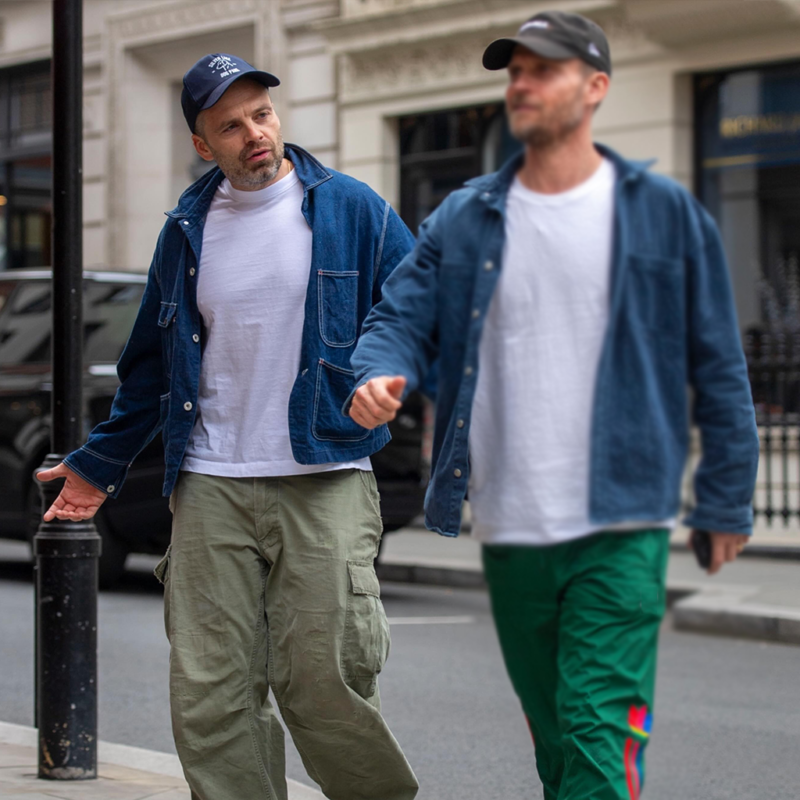 London 2026 Sebastian Stan Denim Jacket street style