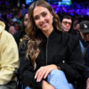 LA Lakers Jessica Alba Game Jacket front view