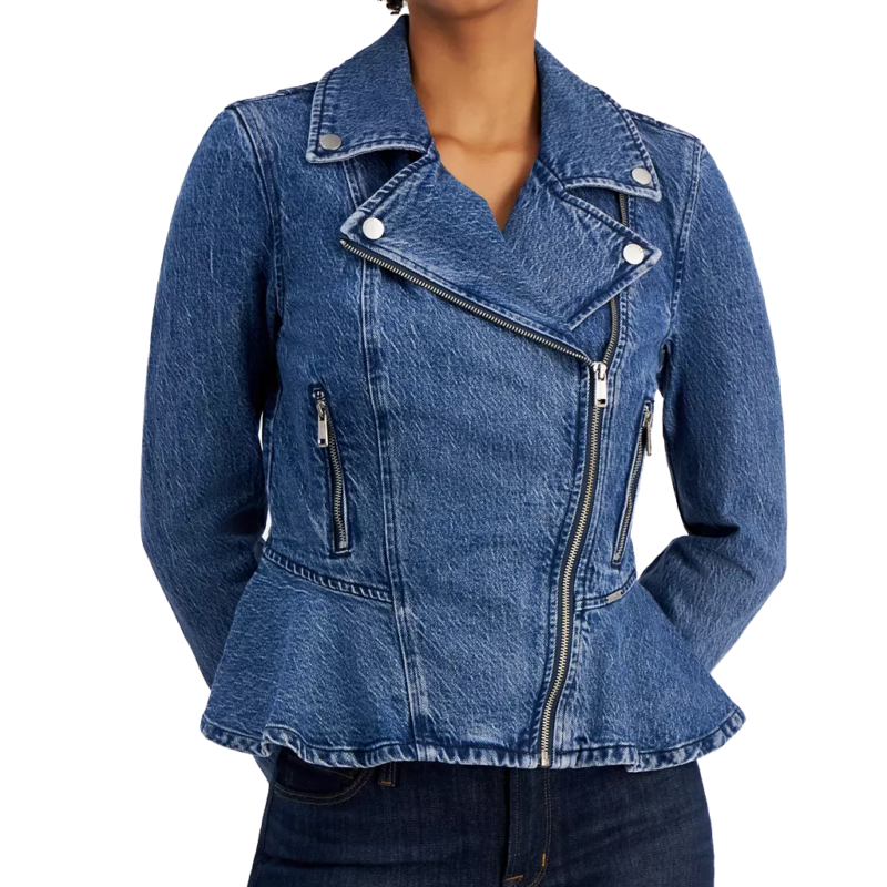 Margoâ€™s Got Money Troubles Shyanne Millet Blue Peplum Jacket model style