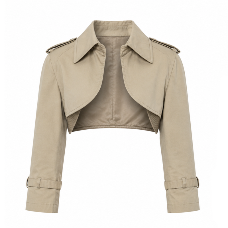 Upfront 2026 Millie Bobby Jacket model style