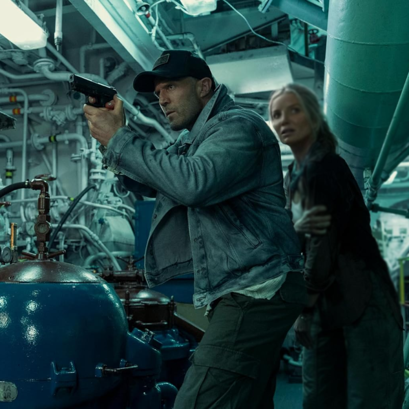 Mutiny 2026 Jason Statham Blue Jacket outfit look