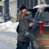 NYC 2026 Jennifer Lawrence Grey Coat front view