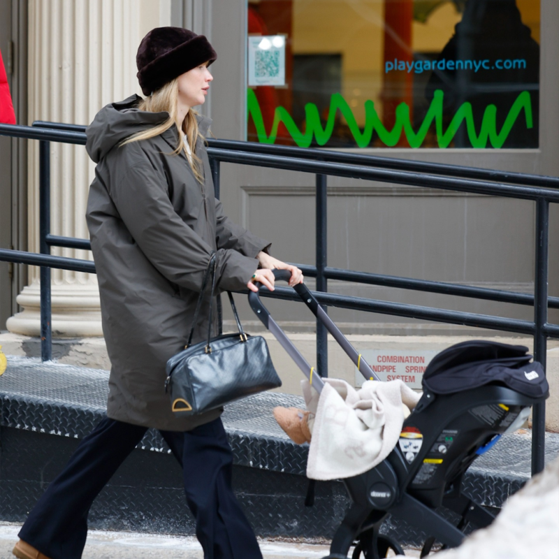 NYC 2026 Jennifer Lawrence Grey Coat outfit look