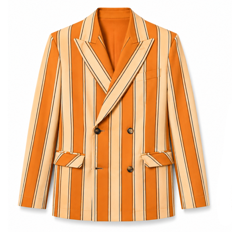 Mick Jagger Brooklyn Striped Blazer model style
