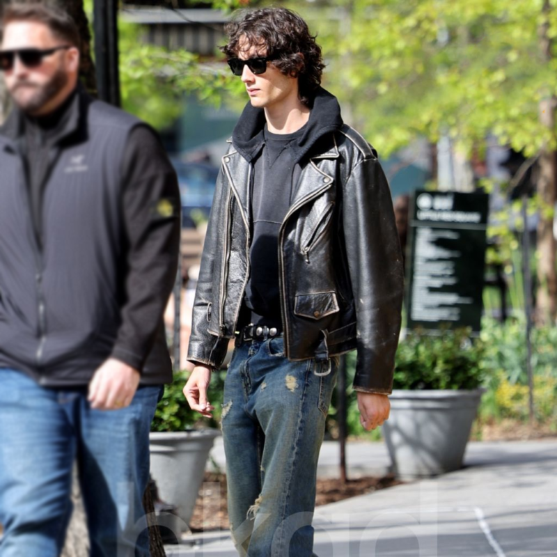 NYC 2026 Sombr Moto Jacket street style