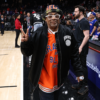 Spike Lee Knicks Black Jacket outfit look