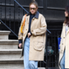 NYC Gigi Hadid Beige Coat outfit look