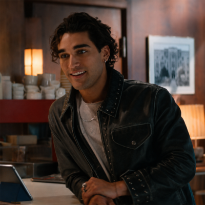 Off Campus S01 Justin Kohl Black Jacket front view