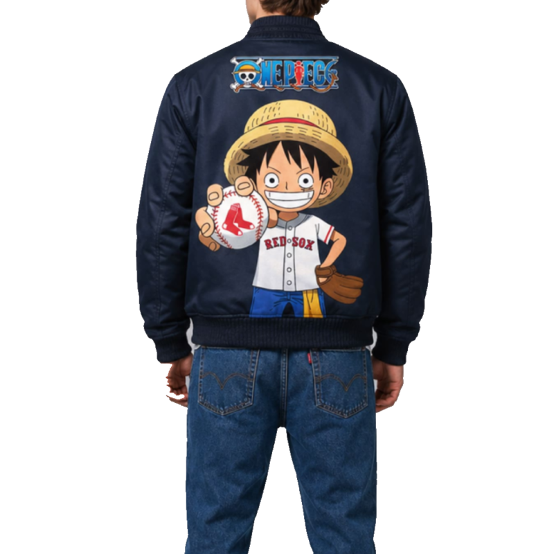 One Piece Red Sox Jacket model style