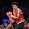 Philadelphia 76ers Vs NY Knicks Timothee Chalamet Jacket outfit look