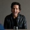 Power Ballad Paul Rudd Leather Jacket front view
