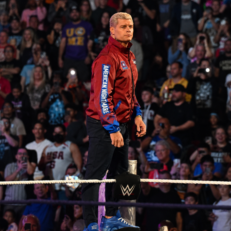 RWB WindÂ­breakÂ­er SmackÂ­Down 2026 Cody Rhodes JackÂ­et outfit look