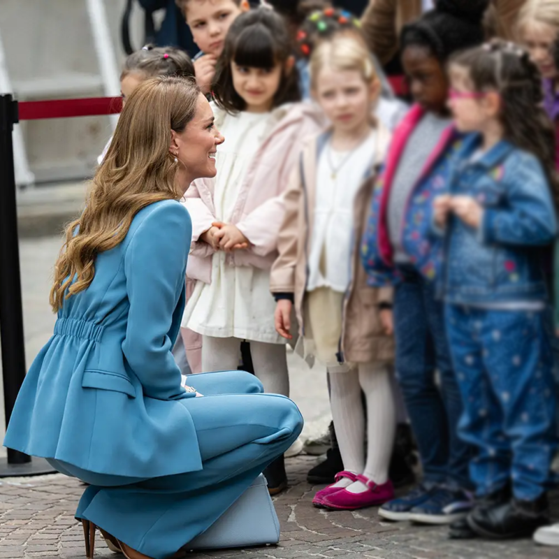 Reggio Emilia Visit Kate Middleton Blazer street style